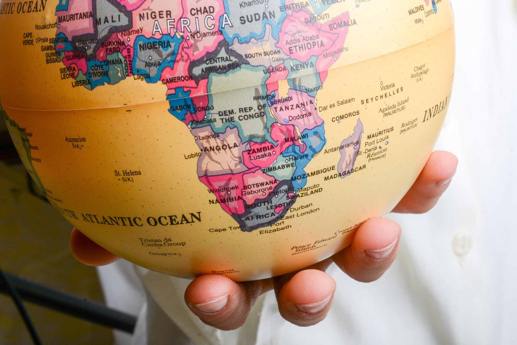 Globo com o continente africano